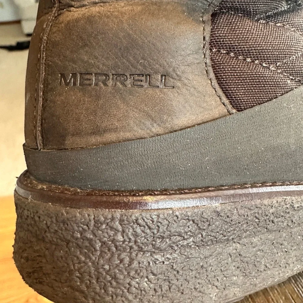 Merrell‎ Waterproof Leather Tremblant Ezra Zip Polar-Espresso Womens Size 7
